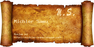 Michler Samu névjegykártya